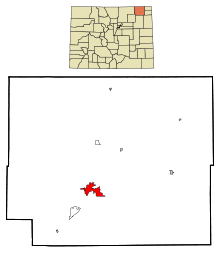 Logan County Colorado Incorporated and Unincorporated areas Sterling Highlighted.svg