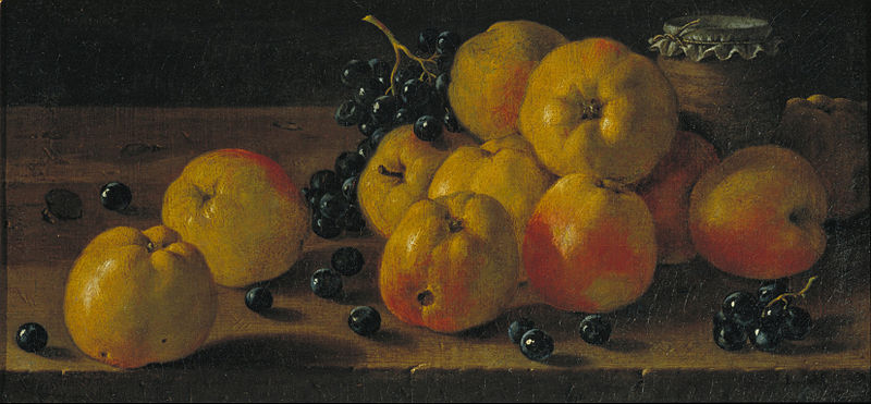 File:Luis Meléndez - Still Life with Apples, Grapes and a Pot of Jam - Google Art Project.jpg