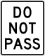 Do not pass sign