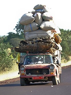 A typical highway scene in Mali. Mali - local transport.jpg