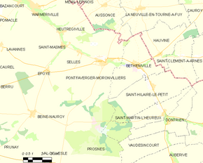 Poziția localității Pontfaverger-Moronvilliers