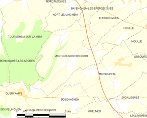 Poziția localității Mentque-Nortbécourt