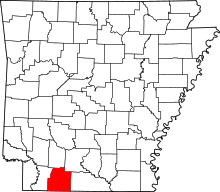 Harta e Columbia County në Arkansas
