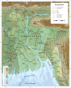 Гіпсометрична карта Бангладеш