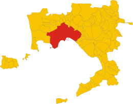 Posizione del comune di Napoli nell'omonima città metropolitana