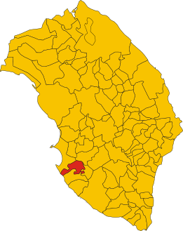 Map of comune of Taviano (province of Lecce, region Apulia, Italy).svg
