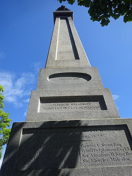 An obelisk in Dún Laoghaire, Ireland, honouring George IV's 1823 visit