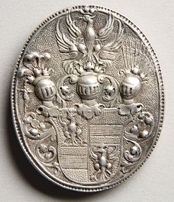 Gallasovský erb - na minci Matyáše z Gallasu