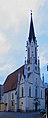 Die Melker Stadtkirche (zusammengesetzt aus 2 Bildern, Februar 2005) (c)