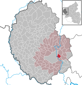 Poziția ortsgemeinde Metterich pe harta districtului Eifelkreis Bitburg-Prüm