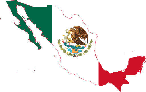 Mexico Flag Map