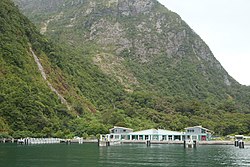 Milford Sound visitor centre and wharf