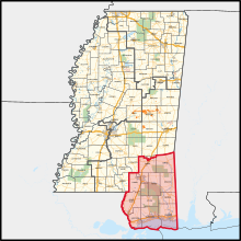 Description de l'image Mississippi's 4th congressional district (since 2023).svg.