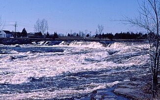 Spring flood of the Moira River in March 1975