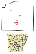 Thumbnail for File:Montgomery County Arkansas Incorporated and Unincorporated areas Norman Highlighted 0550030.svg