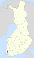 Kaart met de locatie van Mynämäki