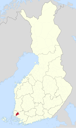 Ubicación de Mynämäki en Finlandia