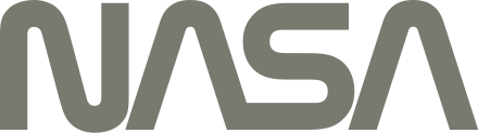 Gray NASA "worm" logotype used on the orbiters from 1982 to 1998.