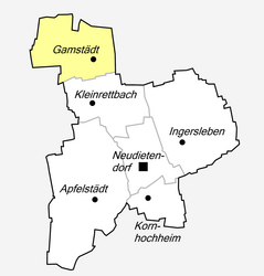 Gamstädt - Carte