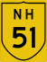 National Highway 51 marker