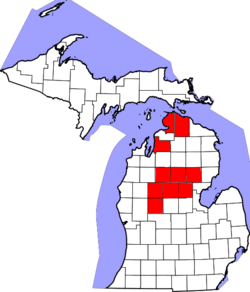 Lokacije nogometne lige Sjeverni Michigan