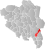 Våler markert med rødt på fylkeskartet