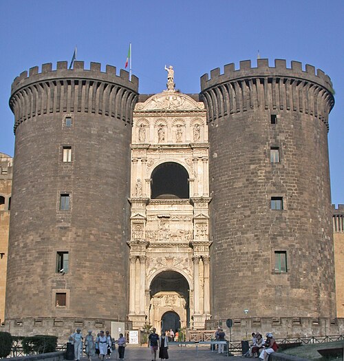 The triumphal arch entrance of Castel Nuovo.