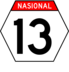 National Route 13 marker