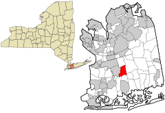Nassau County New York incorporated and unincorporated areas Uniondale highlighted.svg
