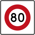 (R1-8.1) 80 km/h speed limit
