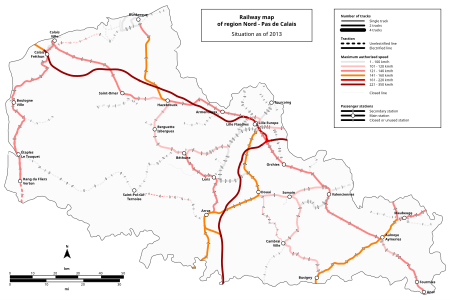Fail:Nord Pas-de-Calais - Railway infrastructure map - en.svg