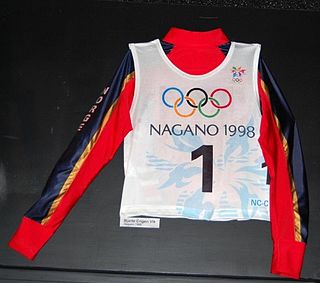 Le dossard de Bjarte Engen Vik lors des Jeux de 1998