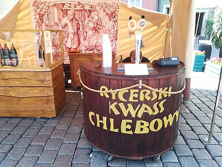 Kvass tap at a festival in Poznań