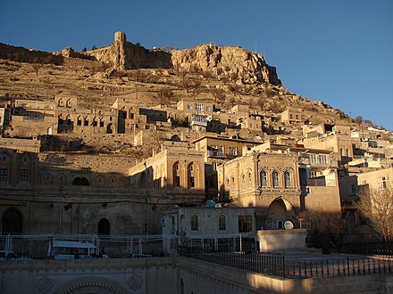 The hilltop citadel and part of the old city of Mardin