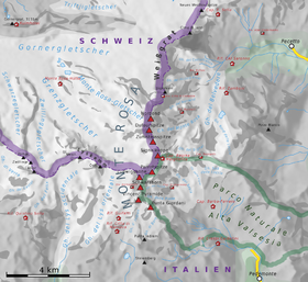 Harta Monte Rosa.