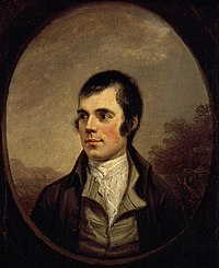 Robert Burns set the words to an older tune. PG 1063Burns Naysmith.jpg