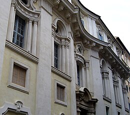 The facade made by Borromini Palazzo Propaganda Fide Rom.jpg