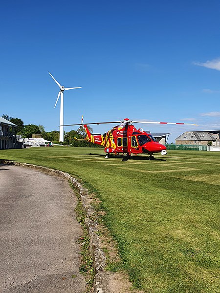 File:Penzance - air ambulance at St Clare (May 2020).jpg