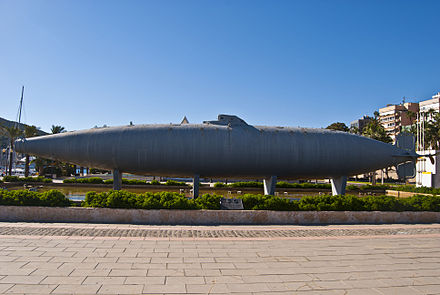 Peral Submarine near the harbour