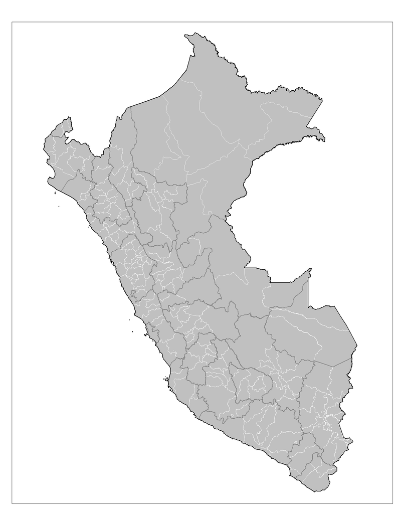 Map of the Peruvian provinces