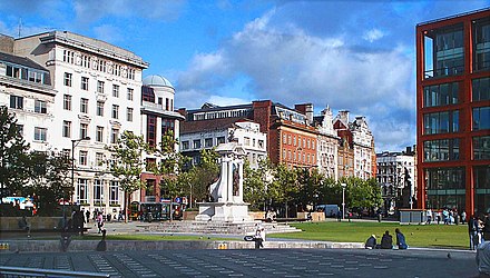 Piccadilly Gardens in the heart of Manchester