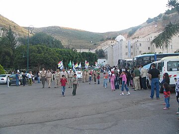 צופים דרוזיים בצעדה ליד נבי שועייב