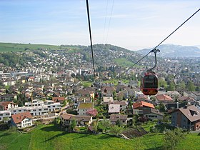 Pilatus-Seilbahn, descending to Kriens