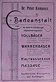 Badeanstalt Dr. Peter Kempny, Plakat um 1900