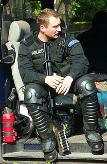 Polish police (riot control squad) Police Poland 2 AB.jpg