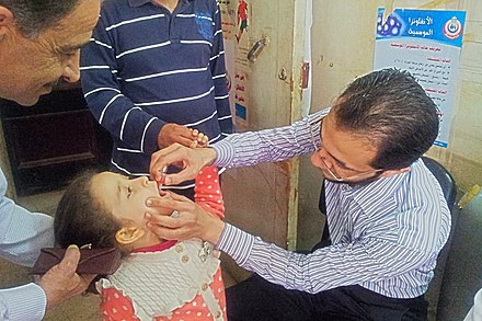 Polio vaccination in Egypt