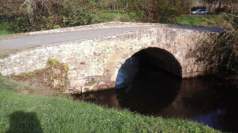 File:Pont piétonnier à travers le bief du Ciron - Preignac - Sanches.jpg