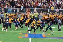 Lyman Hall and Sheehan High School compete in Annual Samaha Bowl 2015 Ppuff.jpg