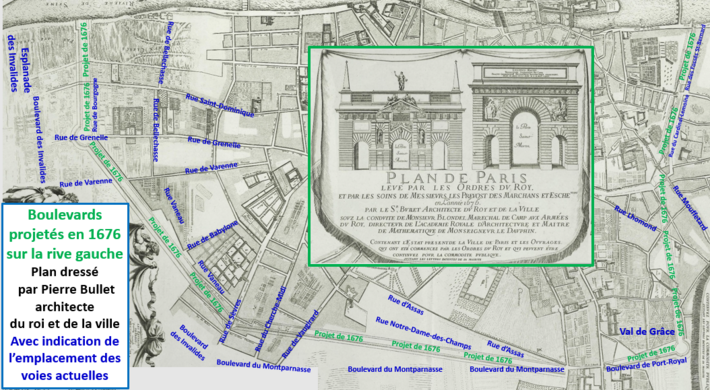 Premier projet de boulevard du midi en 1676