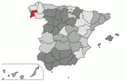Pontevedra provintsi asendikaart